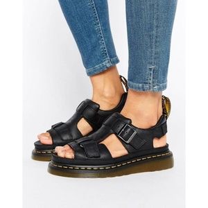 Dr. Martens Hayden Black Leather Sandal